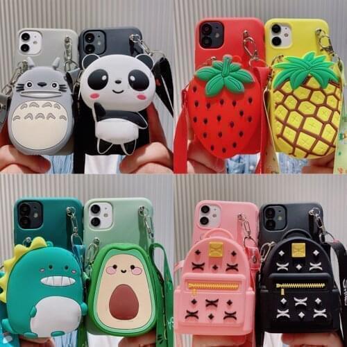 Cute 3D Panda Wallet Bag Case for Xiaomi Redmi Note 10 6 7 8 9 Pro Max Note 9T 8T 9S 9A 9C 8A Poco X2 X3 NFC M3 M2 F2 Pro Cases