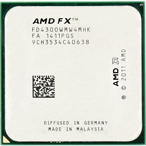 AMD FX serial FX 4300 3.8GHz 95W 4MB Cache FX-4300 Socket AM3+ Quad Core CPU processor pieces Free Shipping
