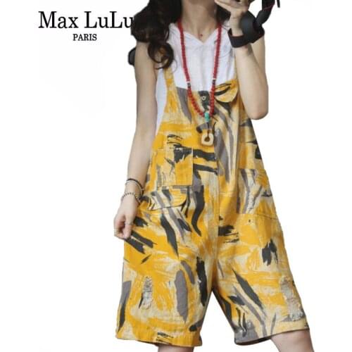 Max LuLu Korean Fashion Luxury Ladies Printed Loose Denim Trousers Women Casual Camouflage Jeans Female Holes Overalls Plus Size