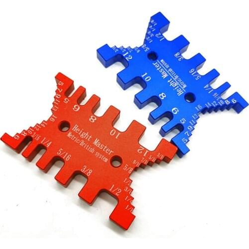 Woodworking Tenon Gauge Caliper Height Gauge Metric/Inch Tenon Cutter for Saw Router Table Machine DIY Carpentry Measuring Tools