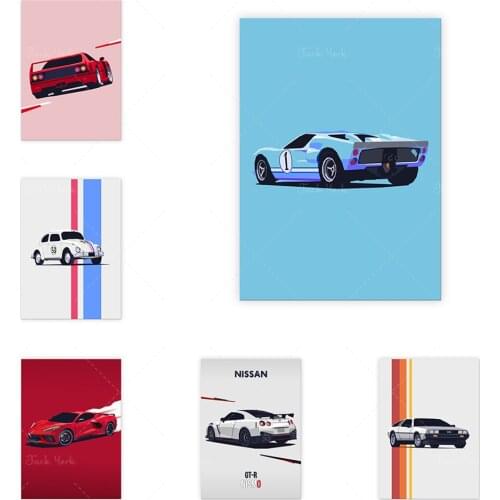 Canvas painting wall art abstract japanese racing car poster print modular picture for living room home decoration modern