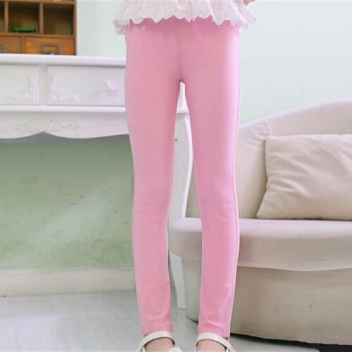 Girls Pants Spring Autumn Solid Color Children Trousers Cotton Girl Leggings Casual Tight Pencil Pants for 2-10 Years Kids