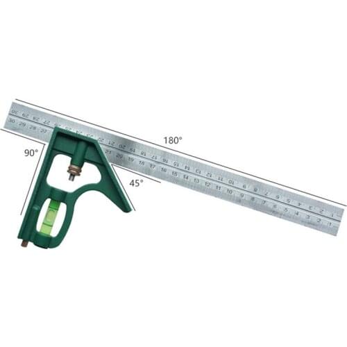 3 In1 Ruler Multi Combination Square Angle Finder Protractor Measuring Tool