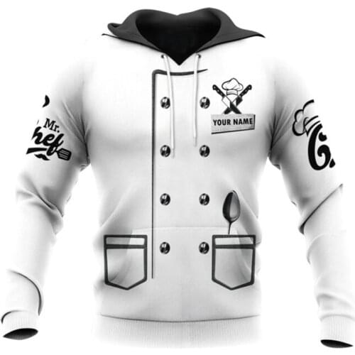 Fashion autumn and winter Hoodie love chef 3D full print mens and womens zipper Hoodie Harajuku leisure Street Sweatshirt