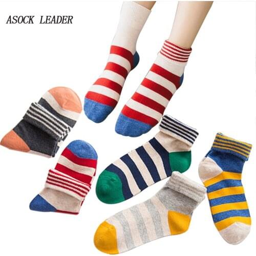 5 Pairs/Lot 5 Colors Spring&Autumn New Cotton Women Socks Candy Colors Pinstripe Socks For Women