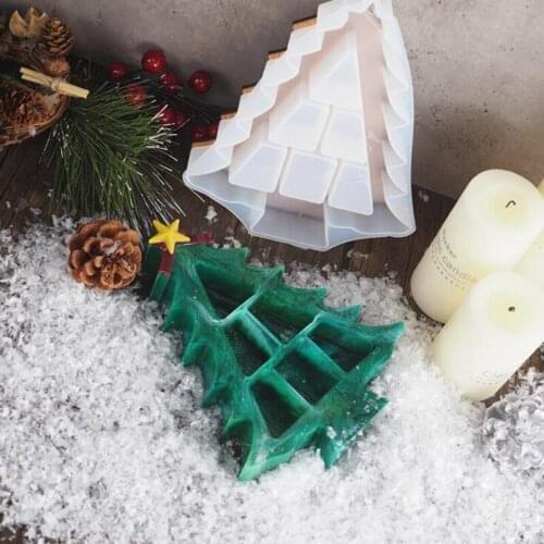 New transparent silicone mold resin Christmas tree storage box mold epoxy resin mold for jewelry