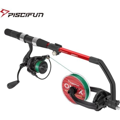 Piscifun Speed X Fishing Line Winder Portable Aluminum Spooler for Spinning/ Baitcasting Reels Fishing Accessories