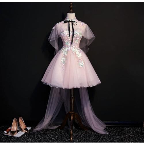 Luxury embroidery flowers short lolita dress with long cloak/cartoon/carnival cosplay