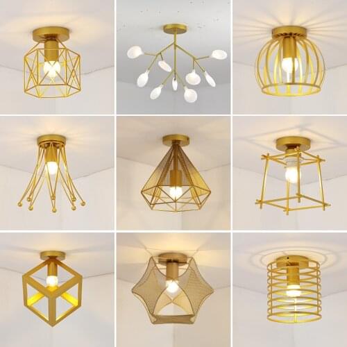 Nordic Minimalism Gold Shade home decoration ceiling lights Metal Household Accessories ceiling Lmap lamp