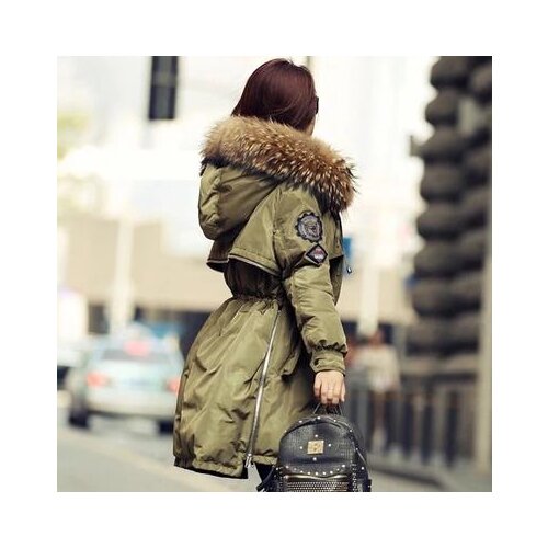 Winter Jacket Women 2020 fashion big Raccoon Fur Collar Hooded Female Parka 90% White Duck Down Jacket Women Overcoat For Russia