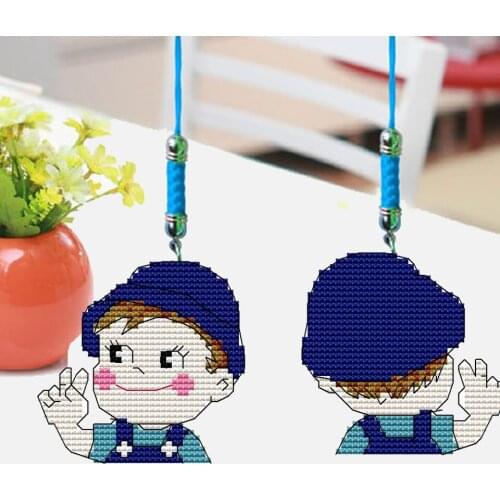 190 Stich Kits Phone Key Bag Hanging Accessories Craft Needlework Embroidery Counted Cross-Stitching Kit Homefun Cross Stitch