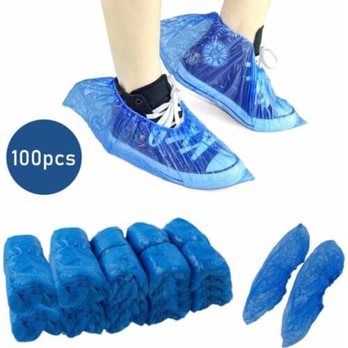 100PC Shoe Covers Waterproof Boot Covers Plastic Rain Disposable Overshoes Organizer Rainy Outdoor Cleaning Foot Covers шнурки