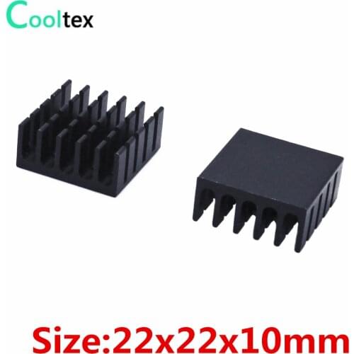 200pcs/lot) 22x22x10mm Aluminum heatsink radiator cooler for Electronic IC LED computer cooling
