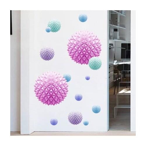 3D Flower Wallpaper Living Room Decoration Vinyl Wall Sticker DIY Window Stickers Bedroom Bathroom Home Decor Poster