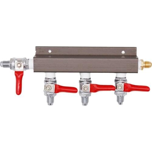 4-way Air Distributor CO2 Splitter Gas Manifold 1/4"MFL Inlet & Outlet Homebrew Kegging 100% No Leakage