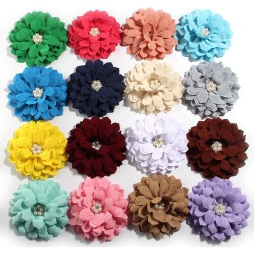 4PCS 10.5CM 4.1" Lace Trim Patch Artificial Applique Fabric Wedding Dress Flowers Bride Hair Veil Clothes Headwear Decoration