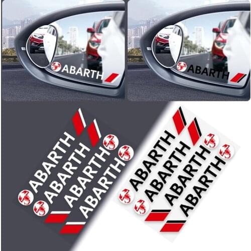 4Pcs Car Door Handle Rear View Mirror Reflective Sticker Car Body Decoration Decal For Fiat Abarth Ducato Palio Bravo Doblo