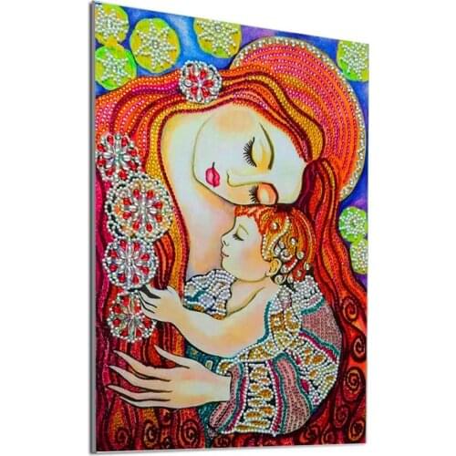 5D Diamond Painting Mother Holding Baby Virgin DIY Wall Decora Diamond Digital Painting Full Diamond Crystal Set Home Decor