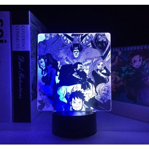 8 Anime Characters Collection 3D LED Lamp Visual Illusion Acrylic Light Guide Plate for Children Couple Festival Birthday Gifts