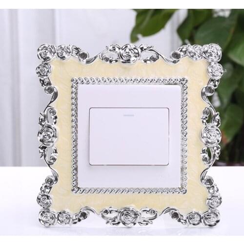 European style acrylic plastic switch sticker Socket switch decoration sticker Switch socket decorative 3D protective cover