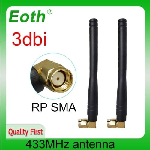 433MHz antenna LORA 3dbi PBX RP-SMA Connector 433 mhz antena rubber 433m antenne wireless watermeter Gasmeter Lorawan Emeter