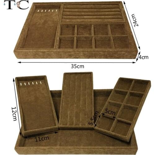Velvet Jewelry Display Props Ring Display Tray Necklace Bracelet Pendant Storage Tray Bracelet Display Trinket Box