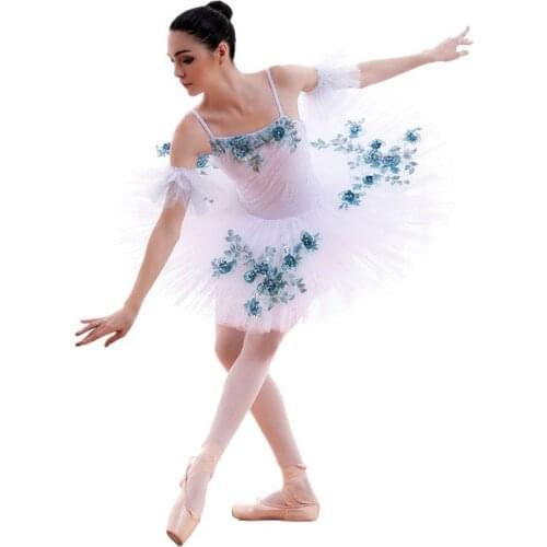 White Stiff Tull Pre-professional Ballet Tutu Girl & Women Stage Performance Ballet Costume Tutus BLL011