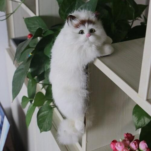 One piece simulation TV cat toy polyethylene&furs hanging cat model gift about 31x13x12cm 2898