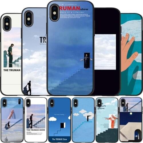 Truman show black Silicone Phone Case For iPhone 12 XR XS Max 5 5S SE 2020 6 6S 7 8 PLUS X 11Pro Max 11 Cover