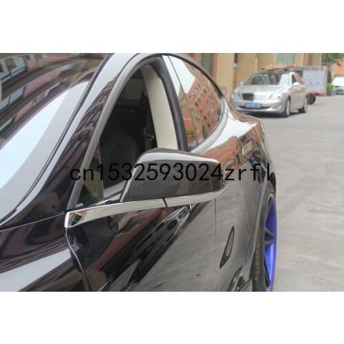For Tesla Model 3 S X Carbon Fiber Car Rearview Mirror Housing Cover Accessories