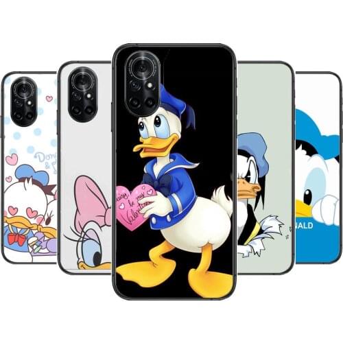Daisy Love Duck Clear Phone Case For Huawei Honor 20 10 9 8A 7 5T X Pro Lite 5G Black Etui Coque Hoesjes Comic Fash design