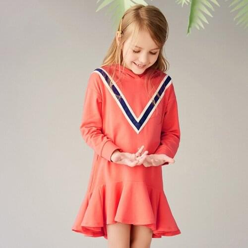 Girls'Long-style sanitary dress Korean version of foreign style childrens dress
