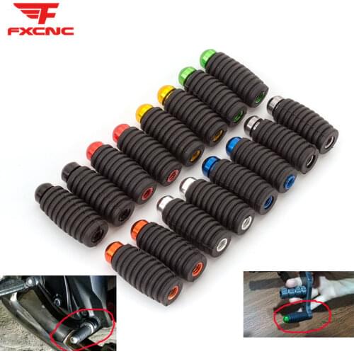 For Aprilia RSV4 RSV4RF 2009 - 2016 Rubber Aluminum CNC Motorcycle Foot Pegs Foot Rests Footrests Footpegs Pedals Accessories