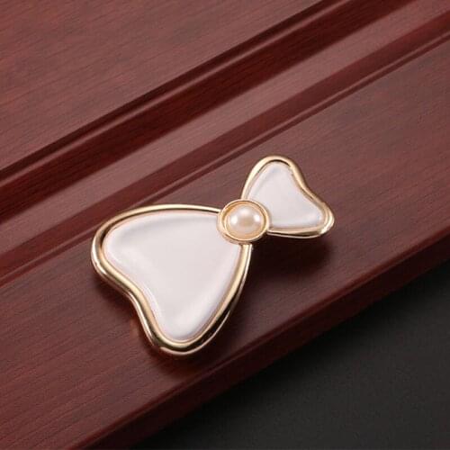 Door Handles For Interior Doors Lovely Bow Butterfly Model Solid Golden White Drawer Wardrobe Shoe Cabinet Zinc Alloy Knob Pull