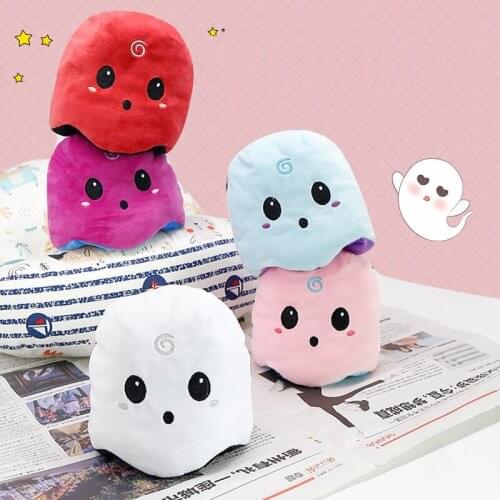 Reversible Flip Ghost Doll Soft Stuffed Plush Toy Plush Doll Filled Plush Child Toy Halloween Gift Cute Luminous Ghost Doll