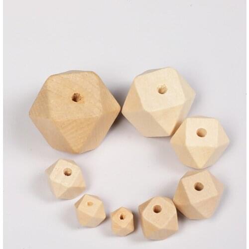 DIY Natural Color Eco-Friendly Octagonal Wooden Beads Fashion Custom Decorations Crafts Kid’s Jewelry Toys Bracelet Accessories