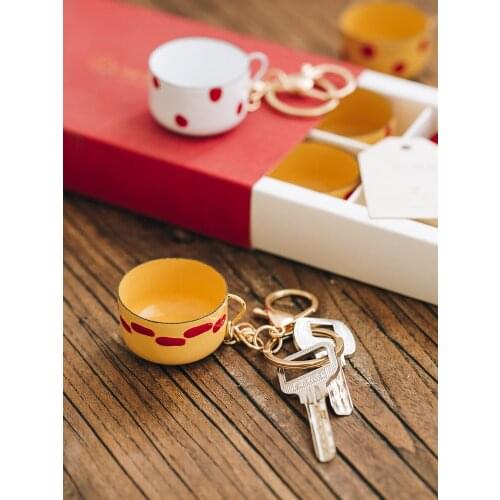 Enamel Decoration Artifact Enamel Tea Cup Cute New Year Small Ornaments Sauce Small Plate Small Toy