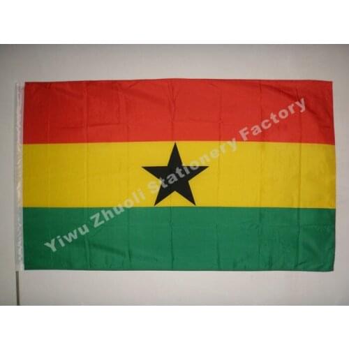 Ghana Flag Any Size 150X90cm 5X3FT 100D Polyester Double Stitched High Quality Free Shipping