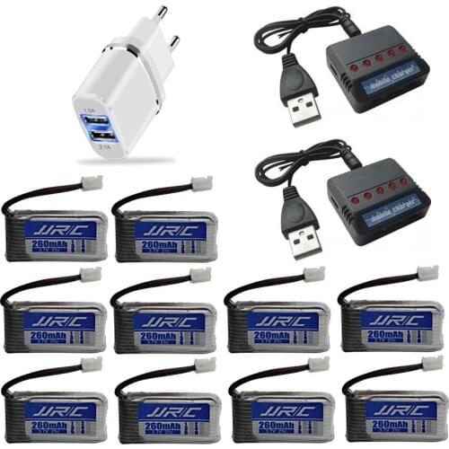 JJRC H36 Original battery 3.7V 260mAh For E010 E011 E012 E013 RC Drones F36 RC Quadcopter Parts 3.7v Lipo Battery 10pcs