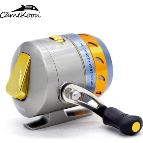 CAMEKOON FBL40 Spincast Reel 4.3:1 Gear Ratio 3+1 Ball Bearings Right or Left-Handed Fishing Coil With 10LB Fishing Line