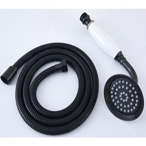 Black Oil Rubbed Bronze Bathroom Telephone Shape Hand Spray Ceramic Handheld Shower head 1.5m Hand Held Shower Head Hose ahh065