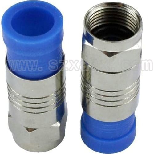 JX connector 10pcs F male connector for RG6 75-5 coaxial compression fitting Compression Coax O-Ring connector Free shipping