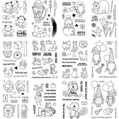 Hey Cupcake Love You More Animals Bird Bear Deer Metal Cutting Dies Matching Clear Stamp Card Album Making Scrapbooking New 2021