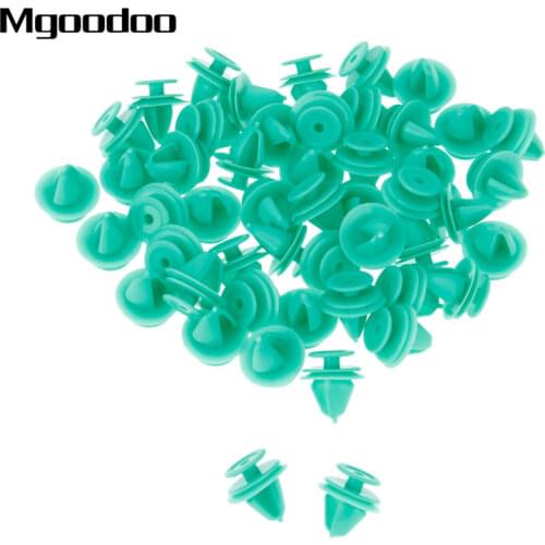 Mgoodoo 50Pcs Car Door Fixed Fastener Nylon Decorative Clip Green Automobile Interior For Mercedes Benz For Peugeot 207 307 206