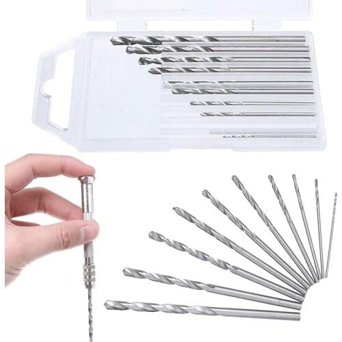 Precision Hole Cole Drill Bit Pin Vise Hand Drill Bits Set Rotary Tools For Jewelry Watch Models DIY Hand Tool