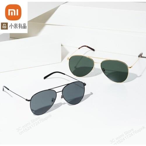 Original xiaomi youpin classic aviator mirror high energy lens platinum coating UV400 protective wearable sunglasses smart