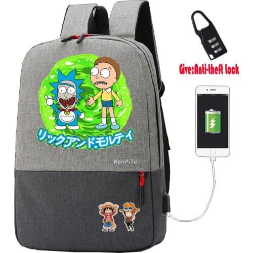 Hot anime cute Doraemon Backpack student book Bags teenagers Anti-theft USB Charging Knapsack UNISEX Laptop bag Travel backpack