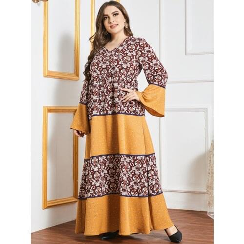 Ramadan Eid Mubarak Abaya Dubai Turkey Islam Muslim Yellow Hijab Long Dress Kaftan Abayas For Women Vestidos Robe Longue Femme