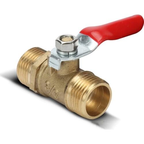 1/8" 1/4'' 3/8'' 1/2'' Male Thread Ball Valve Brass Connector Joint Copper Pipe Fitting Coupler Adapter Brass ball valve