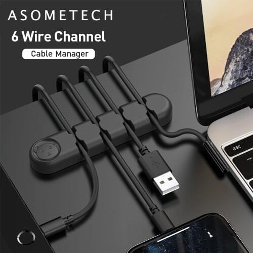 Silicone Cable Organizer Cord Clips Holder Colorful Cartoons USB Wire Winder Desktop Tidy Management for Mouse Earphone Headset